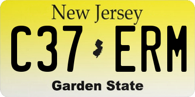 NJ license plate C37ERM