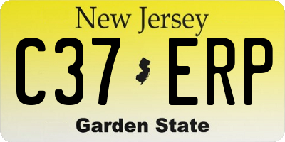 NJ license plate C37ERP