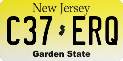 NJ license plate C37ERQ