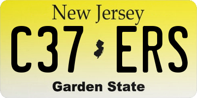 NJ license plate C37ERS