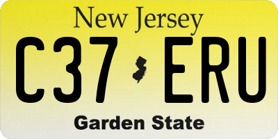 NJ license plate C37ERU