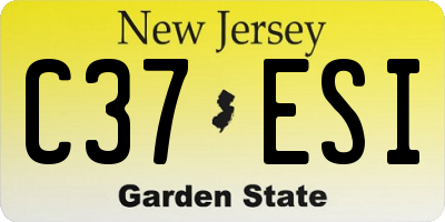 NJ license plate C37ESI