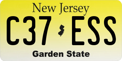 NJ license plate C37ESS