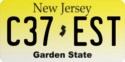 NJ license plate C37EST
