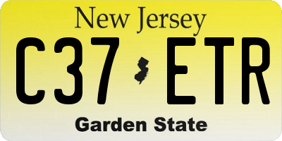 NJ license plate C37ETR