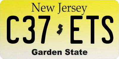NJ license plate C37ETS