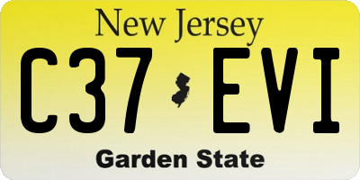 NJ license plate C37EVI