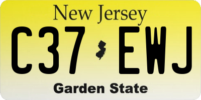 NJ license plate C37EWJ