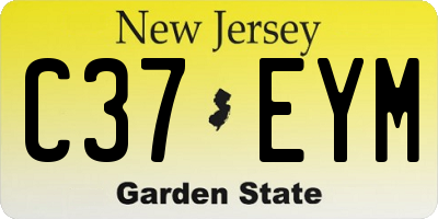 NJ license plate C37EYM