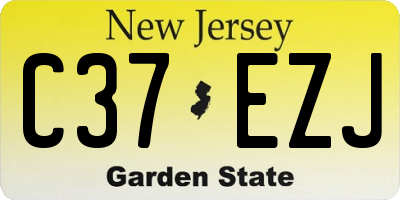 NJ license plate C37EZJ
