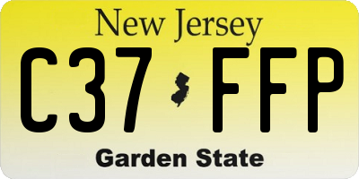 NJ license plate C37FFP