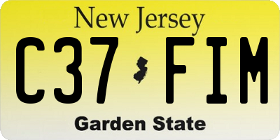NJ license plate C37FIM