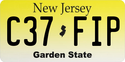 NJ license plate C37FIP