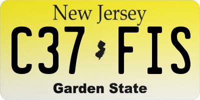 NJ license plate C37FIS