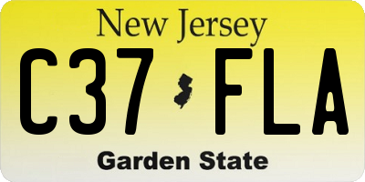 NJ license plate C37FLA