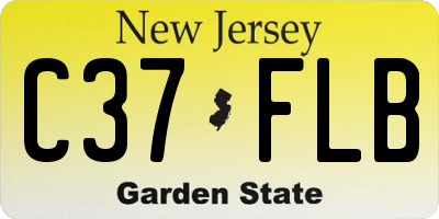 NJ license plate C37FLB