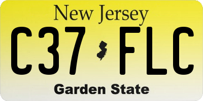 NJ license plate C37FLC