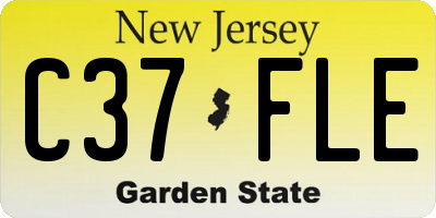 NJ license plate C37FLE