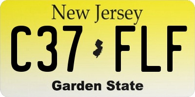 NJ license plate C37FLF