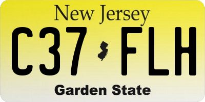 NJ license plate C37FLH