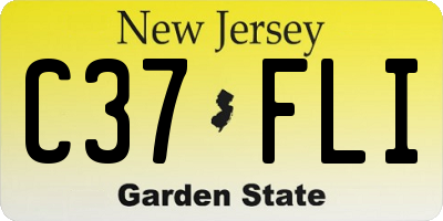 NJ license plate C37FLI