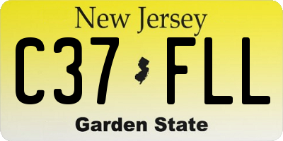 NJ license plate C37FLL