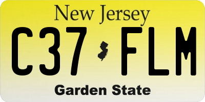 NJ license plate C37FLM
