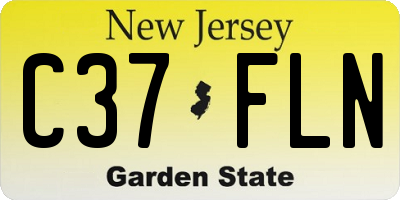 NJ license plate C37FLN
