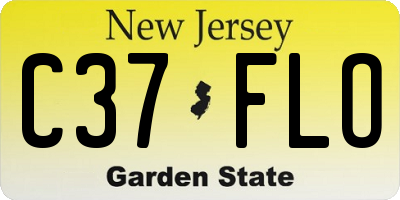 NJ license plate C37FLO