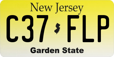 NJ license plate C37FLP