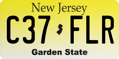 NJ license plate C37FLR