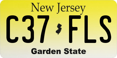 NJ license plate C37FLS