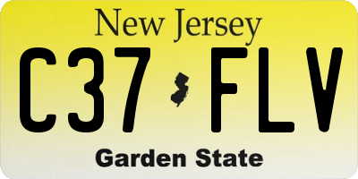 NJ license plate C37FLV
