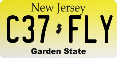NJ license plate C37FLY