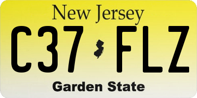 NJ license plate C37FLZ