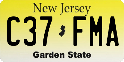 NJ license plate C37FMA