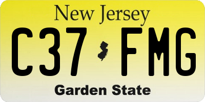 NJ license plate C37FMG