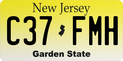 NJ license plate C37FMH
