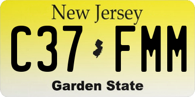 NJ license plate C37FMM