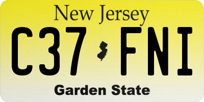 NJ license plate C37FNI