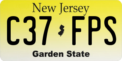 NJ license plate C37FPS