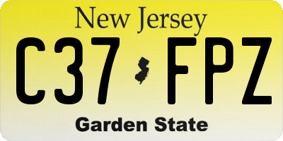 NJ license plate C37FPZ