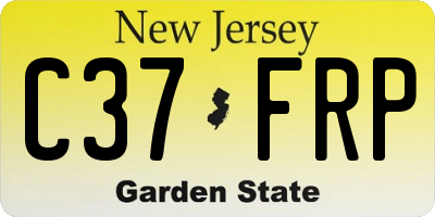 NJ license plate C37FRP