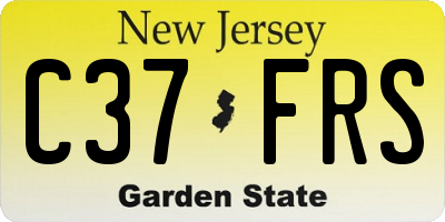 NJ license plate C37FRS