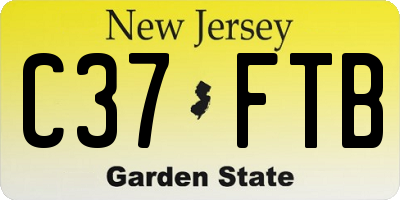 NJ license plate C37FTB