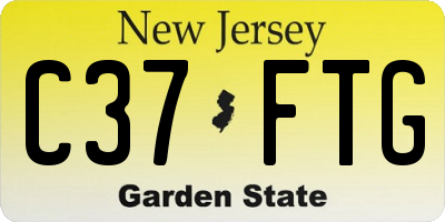 NJ license plate C37FTG