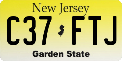 NJ license plate C37FTJ