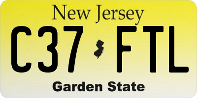 NJ license plate C37FTL