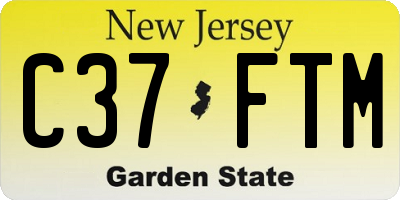 NJ license plate C37FTM