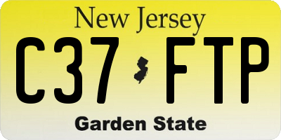 NJ license plate C37FTP